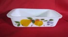 Vintage  Fire King  1 Quart 10 1/4" ×  5 1 /4" baking Loaf Pan Fruit Pattern