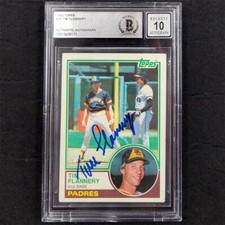 Tim Flannery signed 1983 Topps #38 San Diego Padres card slab BAS 10 auto