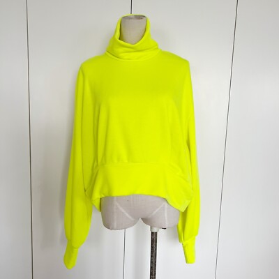 Noir Kei Ninomiya Pleated Relaxed Hoodie Neon Yellow Sz L | eBay