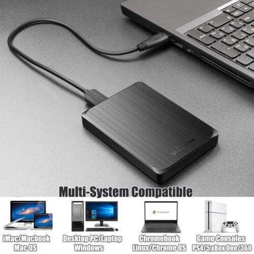 320GB Zewnętrzny dysk twardy USB 3.0 PS4 XBOX Macbook Chromebook Laptop PC HDD Drive - Zdjęcie 1 z 12