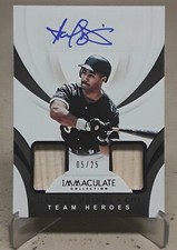 2020 Immaculate Team Heroes HAROLD BAINES Auto Dual Relics /25 Blue 