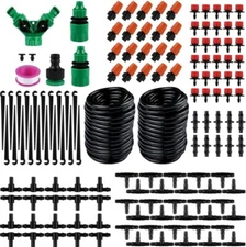 Auto Drip Irrigation System Kit Timer Micro Sprinkler Garden Watering 100-130 Ft