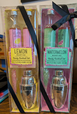 Two Martini Candy Cocktail Sets (watermelon and lemon) see description
