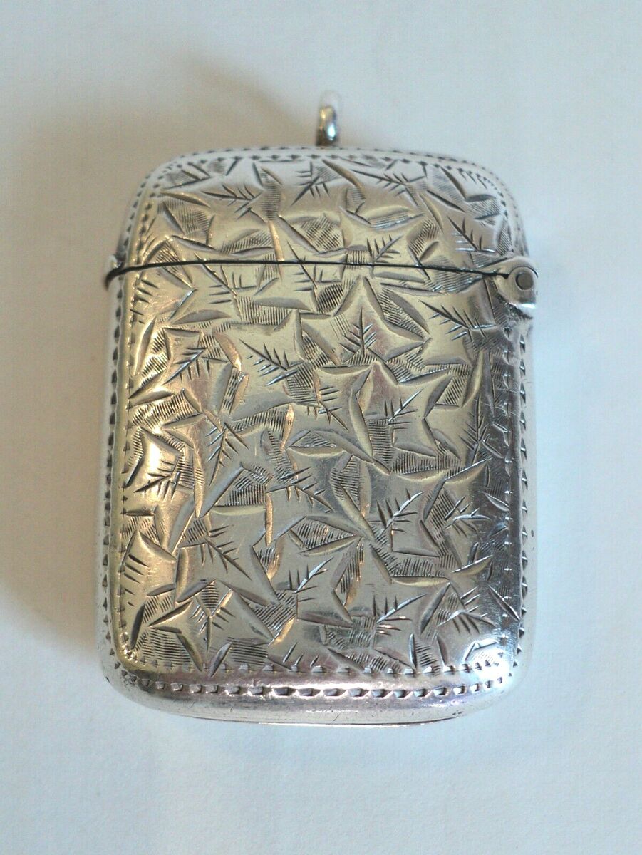 Vintage Sterling Silver Cigarette Case, 1920s Hallmarks, Silver Pocket Case,  Silver Jewellery Case, Solid Silver Case 