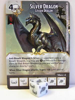 Dice Masters - 1x #040 Silver Dragon Lesser Dragon Foil - D&D Tomb of Annihilati