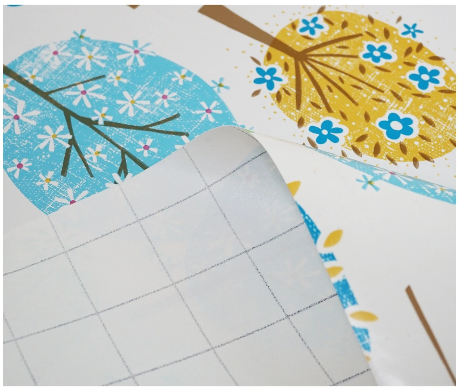 Printed PVC tablecloth with practical wipe-clean finish