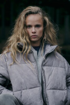 NWT ZARA WASHED EFFECT PUFFER ANORAK L $90 5320 | eBay