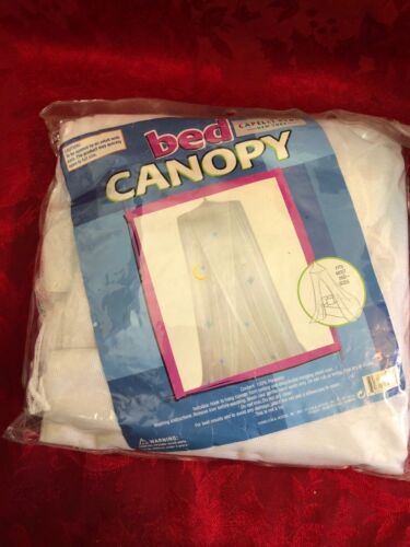 Auvent de lit blanc Capelli pour enfants avec crochet suspendu 100 % polyester - Photo 1 sur 1