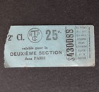 Ancien ticket PARIS Tramway 430088 25C Omnibus Metro 19