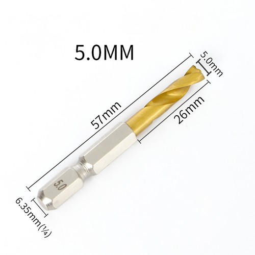 HSS Bohrer Satz mit Sechskantschaft 1/4 Metallbohrer Spiralbohrer 1.5mm Bis 13mm - Bild 22 von 38