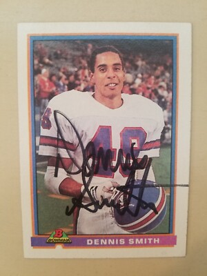 Dennis Smith Signed Autographed 1991 Bowman Denver Broncos USC NICE! | eBay
