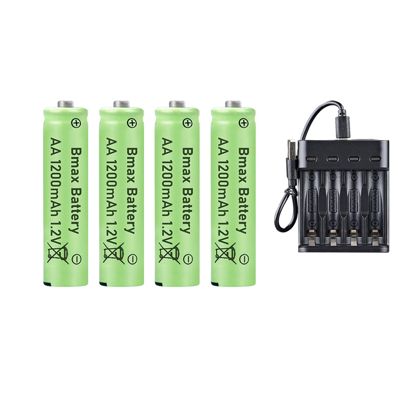 AA AAA Rechargeable Batteries  1200mAh Battery+ Power Charger