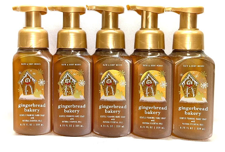 5 Gingerbread Bakery Gentle Foaming Hand Soap Bath Body Works 8.75 fl oz