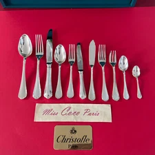 Set Cutlery 139P Christofle Spatours Very Beautiful Condition Silver Sublime Box