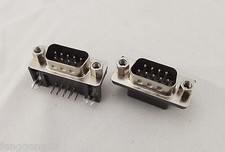 1pcs D-Sub DB9 9 Pin RS232 Serial Male Plug Right Angle PCB Solder Connector