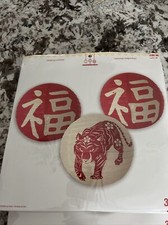 3 linternas colgantes ☼ LINTERNA PALACIO CHINO CUMPLEAÑOS AÑO NUEVO FIESTA EN CASA JAPONESA