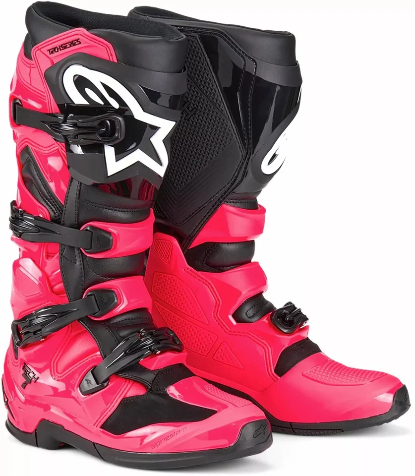 Botas ALPINESTARS Tech 7 Off-Road Motocross Motocicleta Dirt Bike Botas MX - Rojo Foto 2 de 4