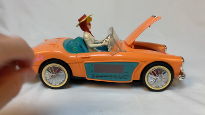 Vintage 1996 Barbie Alarm Clock AM/FM Radio 1962 Convertible Car