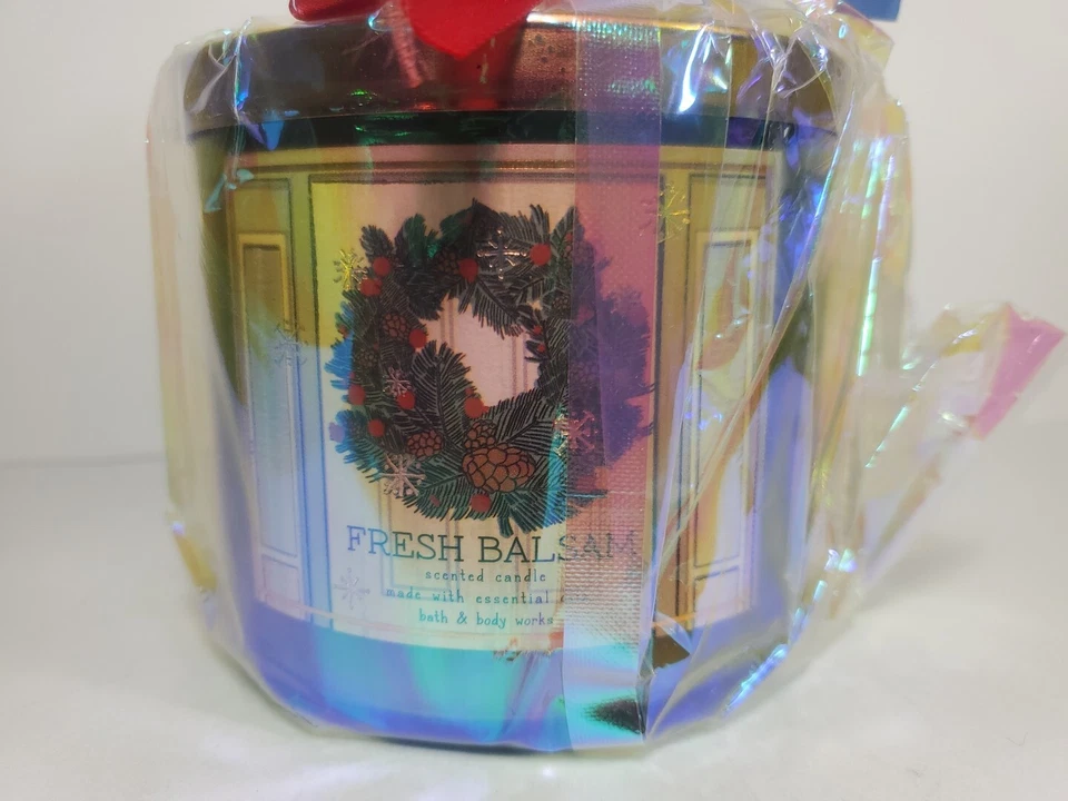 Bath & Body Works Holiday FRESH BALSAM Scented 3 Wick Candle Burns For 25-45 hrs - Image 3 of 4