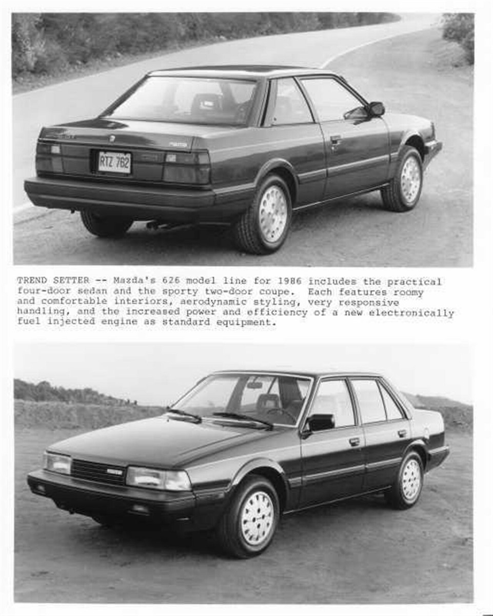 1986 Mazda 626 2-Door Coupe and 4-Door Sedan Press Photo 0045 | eBay