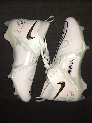 Nike Alpha Menace Pro 3 White Black Gold Football Cleats Mens 11.5 CT6649-105 Nike Alpha Menace Pro 3 White Black Gold Football Cleats  main image 3
