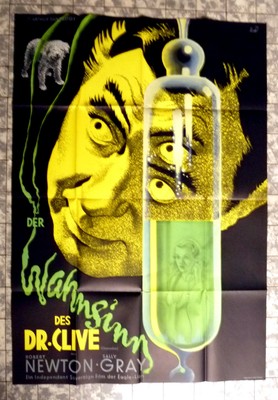 WAHNSINN DES DR. CLIVE Obsession A0-FILMPOSTER XL German 2-Sheet ´50 NEWTON GRAY