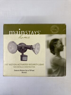 Mainstays Home 110 Degree Motion Activated Double Security Light WM2 New In Box