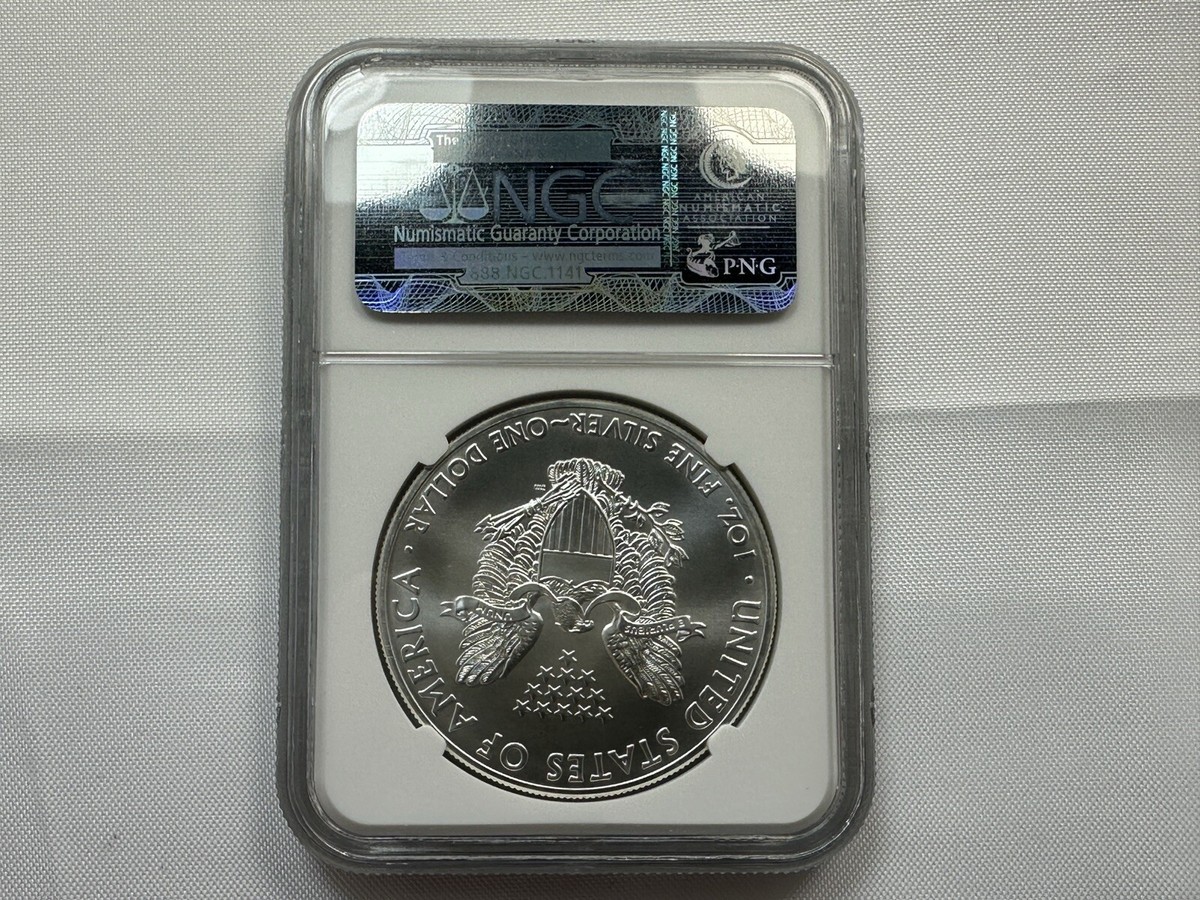 2015年 シルバーイーグル MS70 NGC Certified Uncirculated Silver Eagle 2015 MS70 NGC | Golden