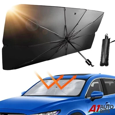 Pare Soleil Pare-Brise Parapluie Pliable Universel Housse 130 CM/130cm Auto SUV - Photo 1/4