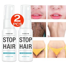 2Pack Natural Permanent Hair Removal Spray Stop Hair Growth Inhibitor Remover