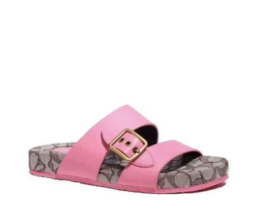 Coach Vintage Floral Flower Leather Flip-Flop Sandal Fob Charm
