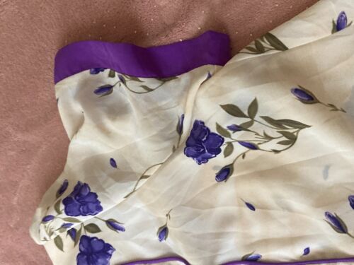 Vintage Damen Gloribell Bluse Größe 20 Creme/Lila - Bild 3 von 5