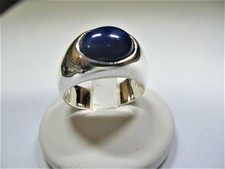 ANELLO UOMO CABOCHON LAPISLAZZULI ARGENTO 925 LAVORAZIONE ARTIGIANALE