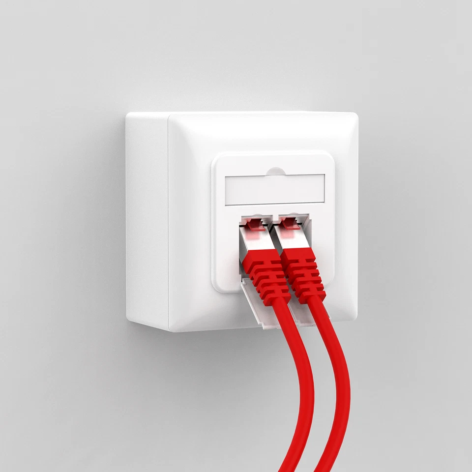 Netzwerkdose Aufputz Unterputz RJ45 Netzwerk Dose LAN CAT 6a CAT 7 Aufputzdose - Bild 3 von 4