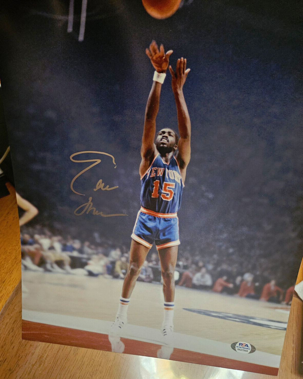Earl Monroe Autographed Signed New York Knicks 11x14 on Foul Line photo PSA DNA 