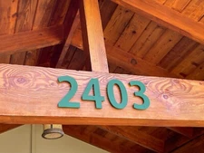 5 inch Bold house numbers letters; color choices