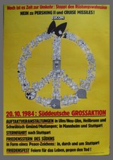 Nein zu Pershing II  Missiles Demonstration  20.10.1984 Stuttgart  84x59 cm P859