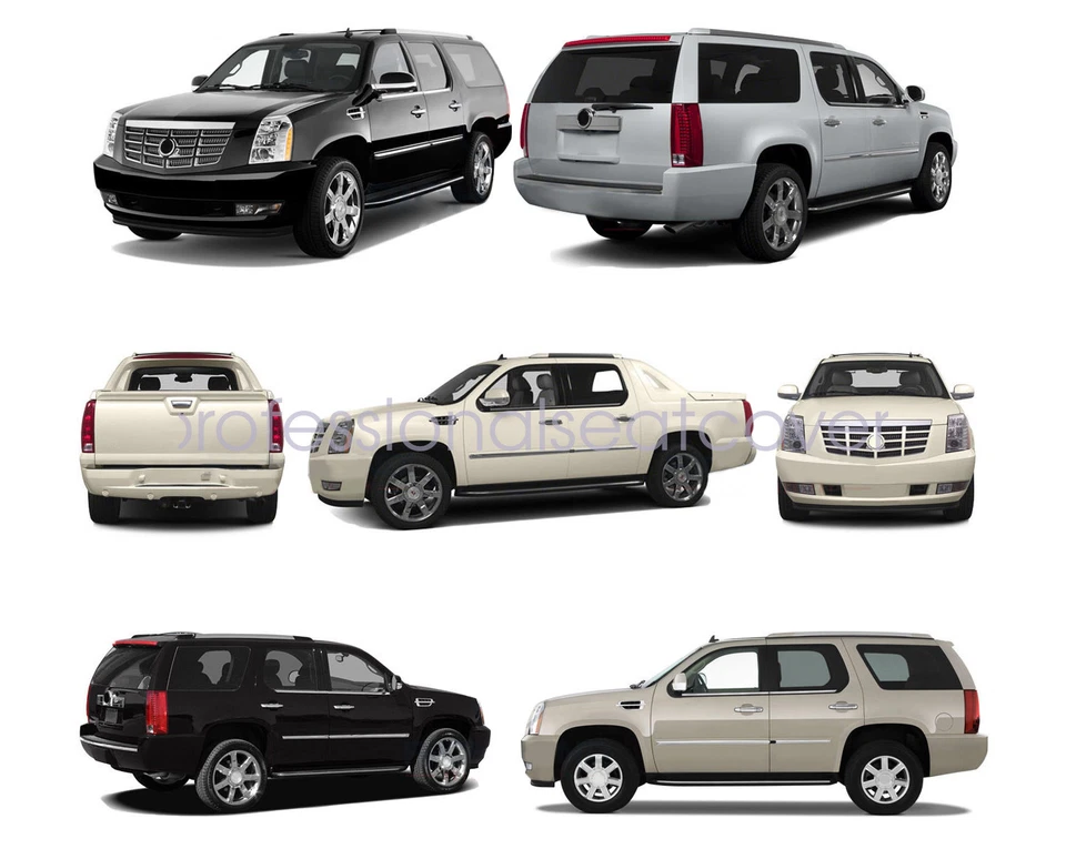 For 2007-2014 Cadillac Escalade ESV Driver / Passenger Bottom Leather Seat Cover - Image 2 of 2