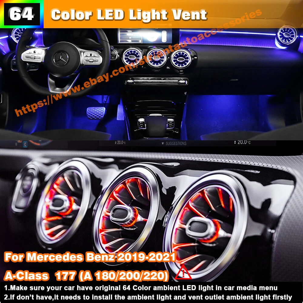 Ambient 64 Colors Vent Outlet Light For Mercedes Benz A Class 177