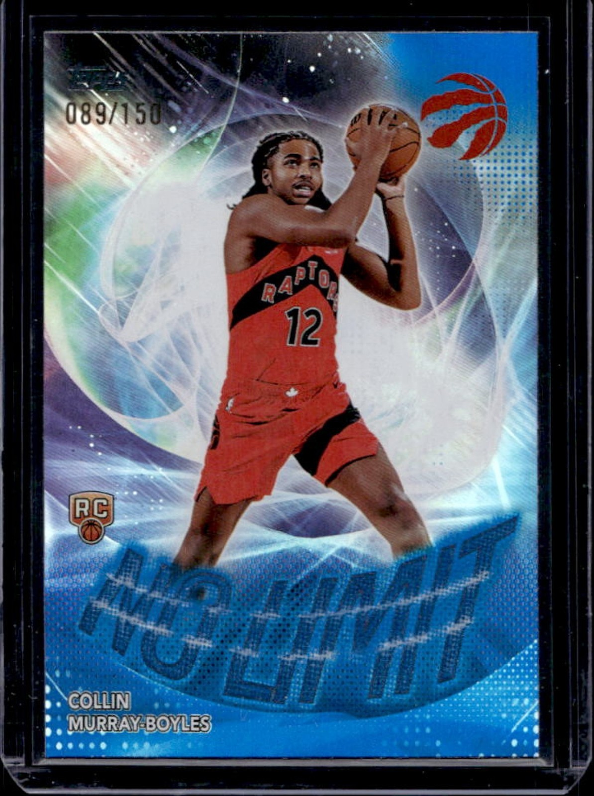 2025-26 Topps Collin Murray-Boyles No Limit RC Blue Rainbow #89/150 Raptors
