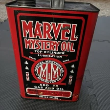Vintage Marvel Mystery Oil 1 Gallon Can Empty 