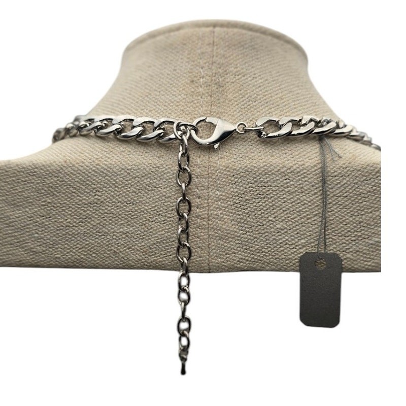 Multi-Layered Gray Beaded Statement Necklace with… - image 4