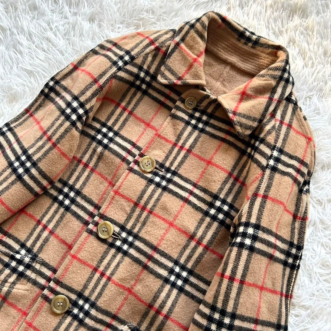 BURBERRY Wool Coat Nova Check Asian fit M US size S Beige Authentic by JAPAN thumbnail 6