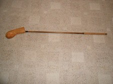 NICE OLD ANTIQUE WOOD SHAFT HICKORY SCAR NECK GUTTY ERA BRASSIE GOLF CLUB