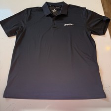 Under Armour HeatGear Polo XL Black Golf Button Shirt New With Tags