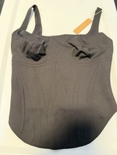 NWT SKIMS BONDED CORSET GROUP ONYX LONG CORSET S