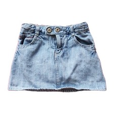 Oshkosh Vintage Denim Blue Skirt Built In Shorts Size 5 Girls Jeans Pockets