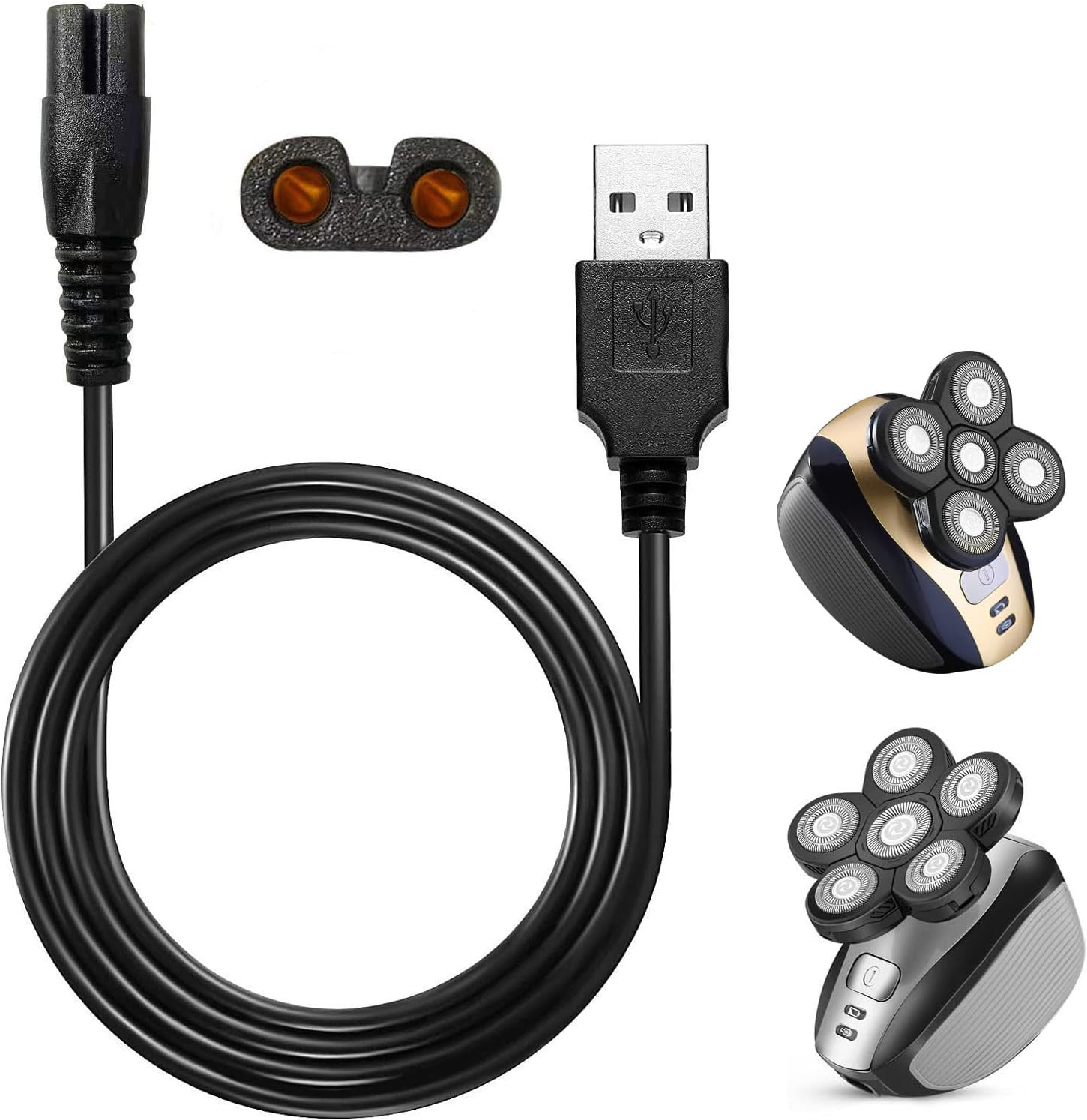 Cordon de chargeur rasoir électrique compatible Skull Shaver câble alimentation USB