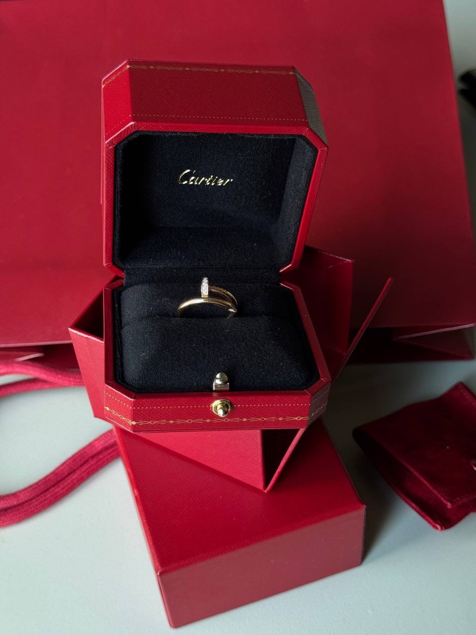 Cartier Rose Gold and Diamond Juste un Clou Ring