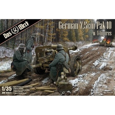 DAS WERK DAW35027 _S 1/35 Germ. 7,5cm Pak40 w/ 4 Fig.